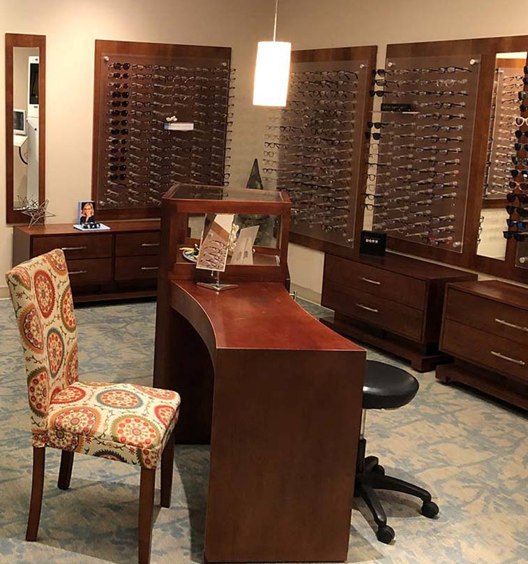 Eyeglasses selection at the OPMT Belle Meade Optometry Center