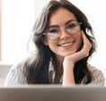 Smiling Woman In Glasses