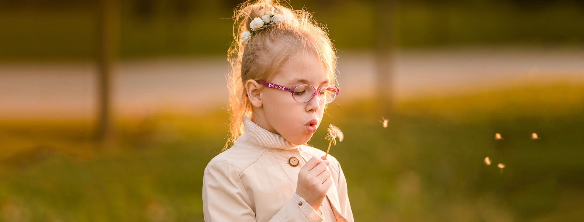 Child wearing glasses at OPMT